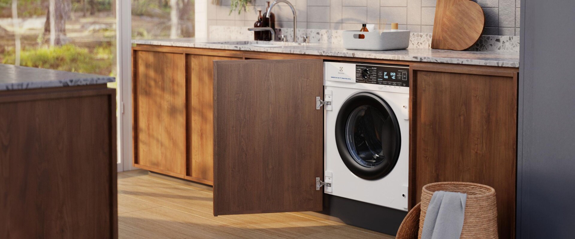 Inbyggd tvätt och tork